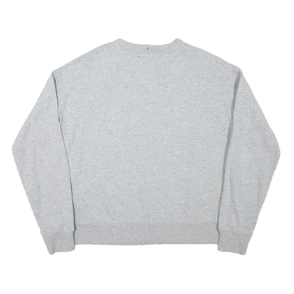 DKNY Mens Grey Cotton Blend Crew Neck M Sweatshirt Colour Block Logo Pullover