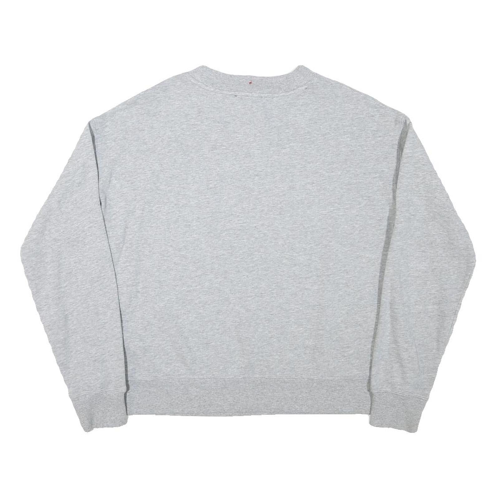 DKNY Mens Grey Cotton Blend Crew Neck M Sweatshirt Colour Block Logo Pullover