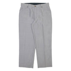 CLUB OF COMFORT Mens Trousers Grey Relaxed Tapered Wool W33 L28