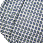 TOMMY HILFIGER Mens Blue & White Check Shirt L Cotton Blend Button Collar
