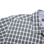 TOMMY HILFIGER Mens Blue & White Check Shirt L Cotton Blend Button Collar