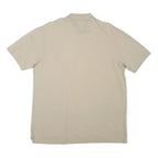 NAUTICA Mens Beige XL Cotton Blend Short Sleeve Plain Polo Shirt Casual Summer