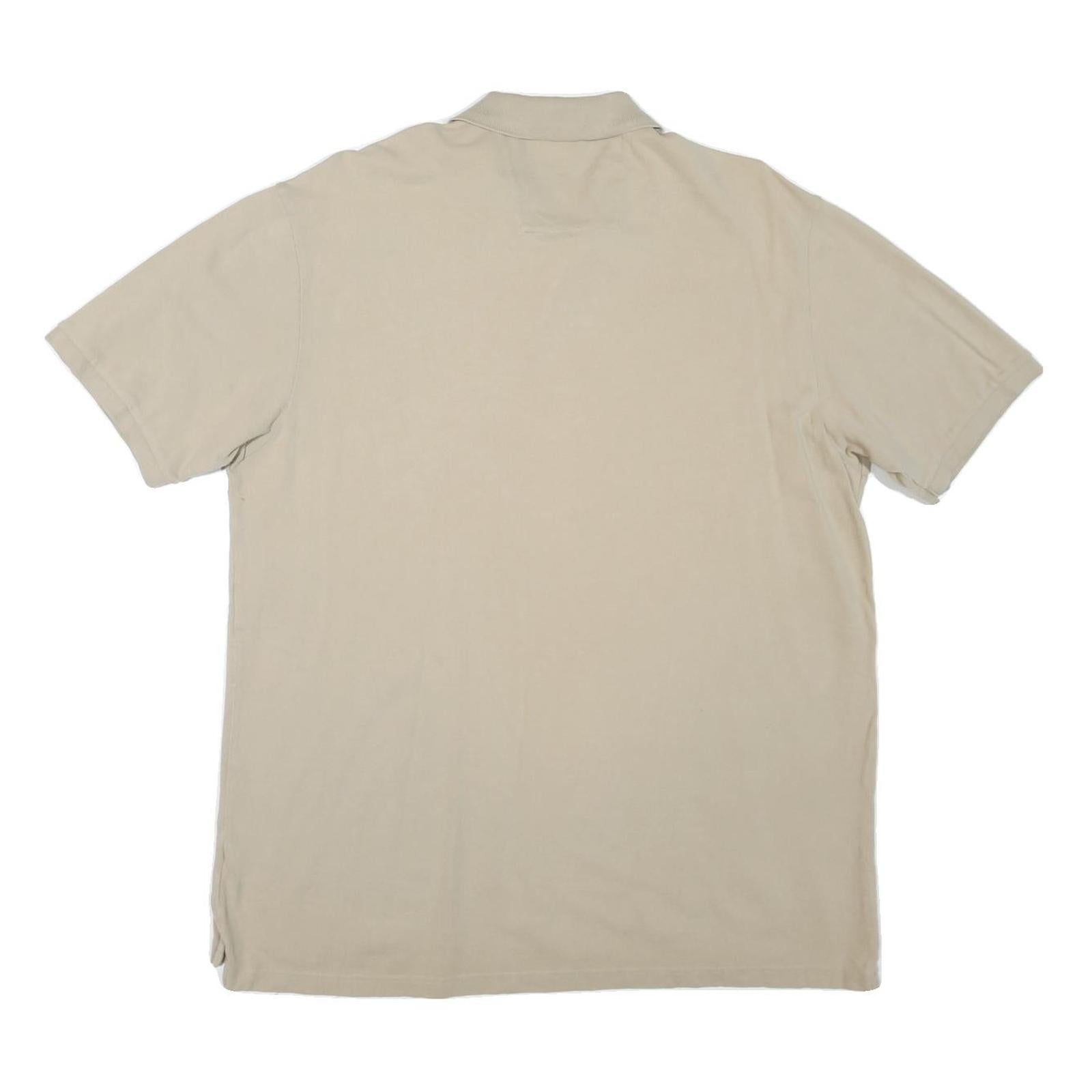 NAUTICA Mens Beige XL Cotton Blend Short Sleeve Plain Polo Shirt Casual Summer
