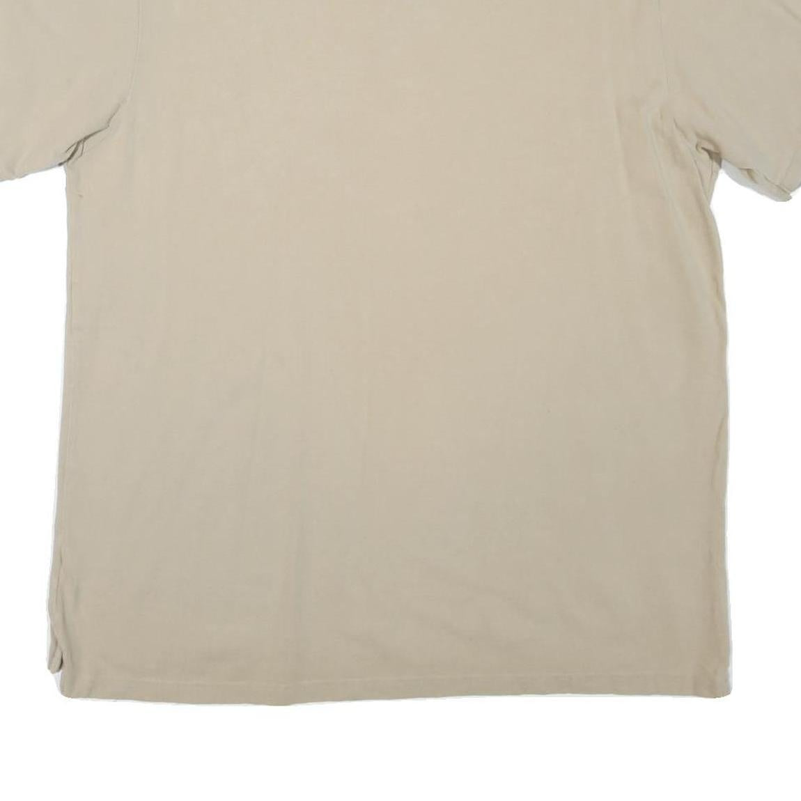 NAUTICA Mens Beige XL Cotton Blend Short Sleeve Plain Polo Shirt Casual Summer