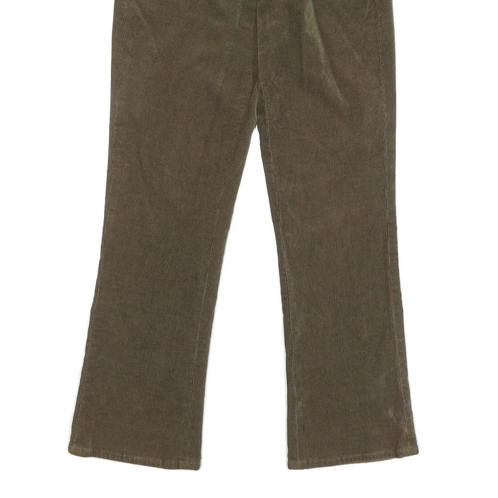 RALPH LAUREN Womens Cotton Blend Brown Relaxed Straight Trousers W28 L29