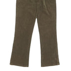 RALPH LAUREN Womens Cotton Blend Brown Relaxed Straight Trousers W28 L29