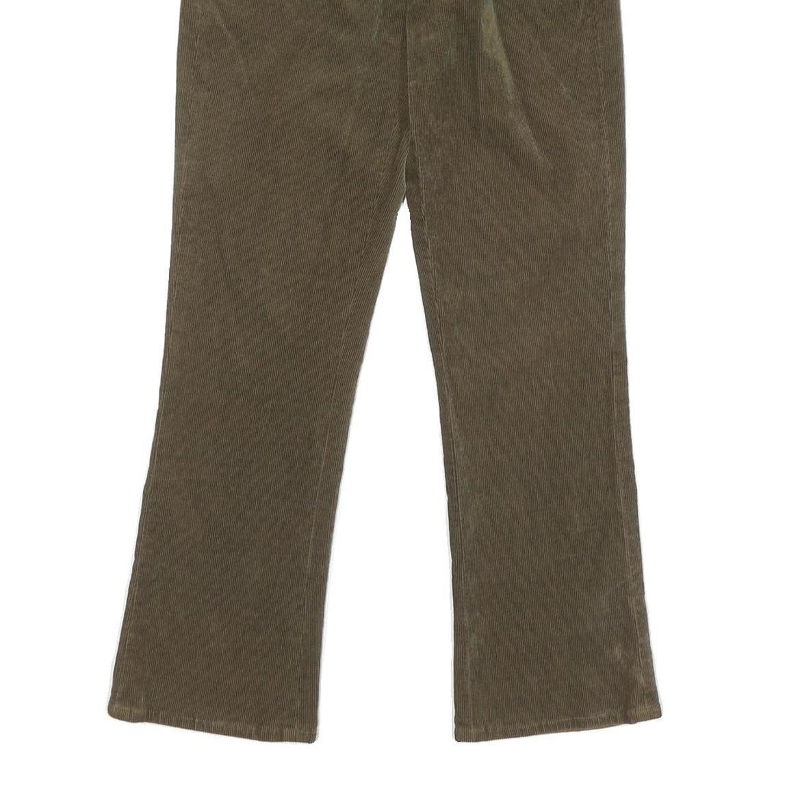 RALPH LAUREN Womens Cotton Blend Brown Relaxed Straight Trousers W28 L29