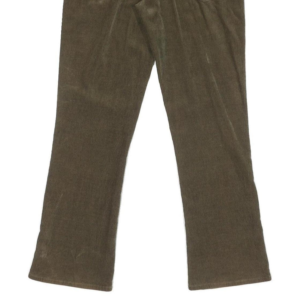 RALPH LAUREN Womens Cotton Blend Brown Relaxed Straight Trousers W28 L29