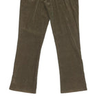 RALPH LAUREN Womens Cotton Blend Brown Relaxed Straight Trousers W28 L29