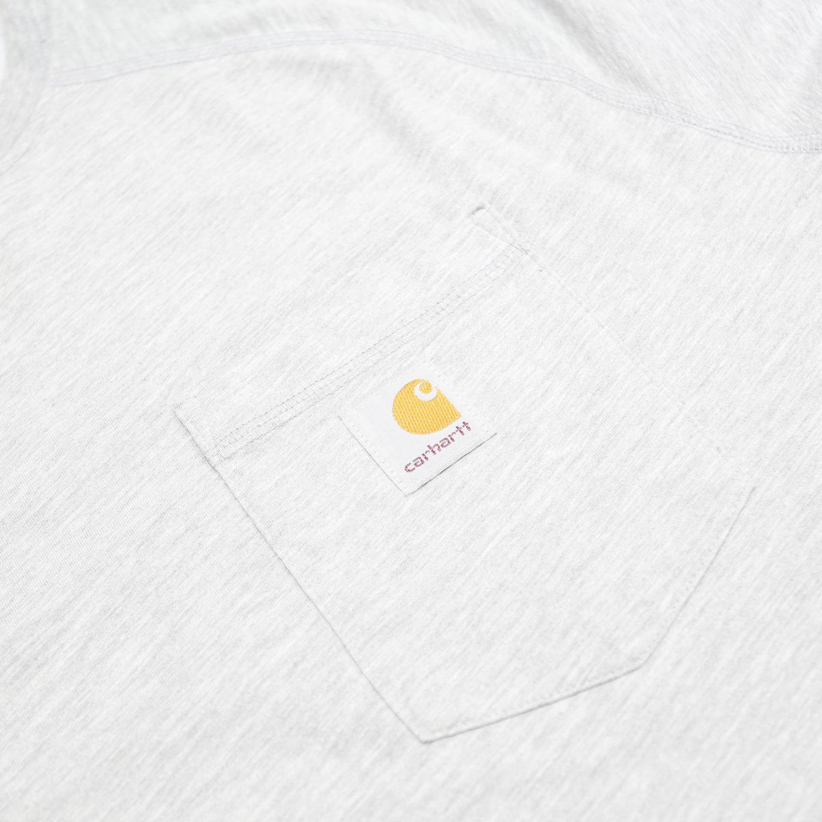 CARHARTT Mens Grey Crew Neck XL Plain Cotton Blend T-Shirt Pocket Logo