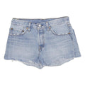 LEVI'S Womens Shorts Blue Denim Casual Cut-Off S W26 501 Classic Fit