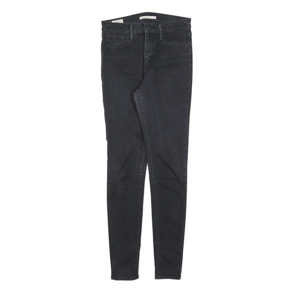 LEVI'S 720 Womens Jeans Black Slim Skinny Denim Medium W28 L32 Stretch Comfort