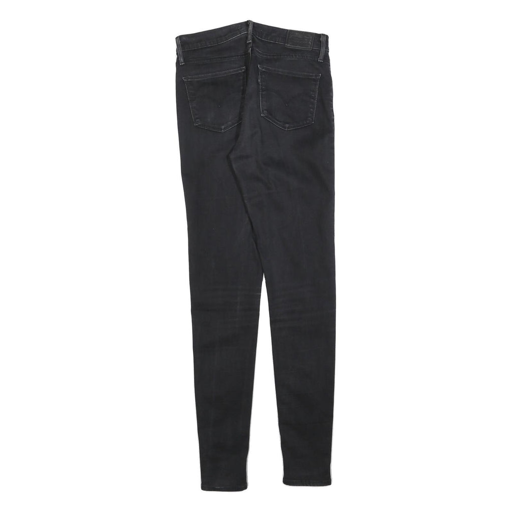 LEVI'S 720 Womens Jeans Black Slim Skinny Denim Medium W28 L32 Stretch Comfort