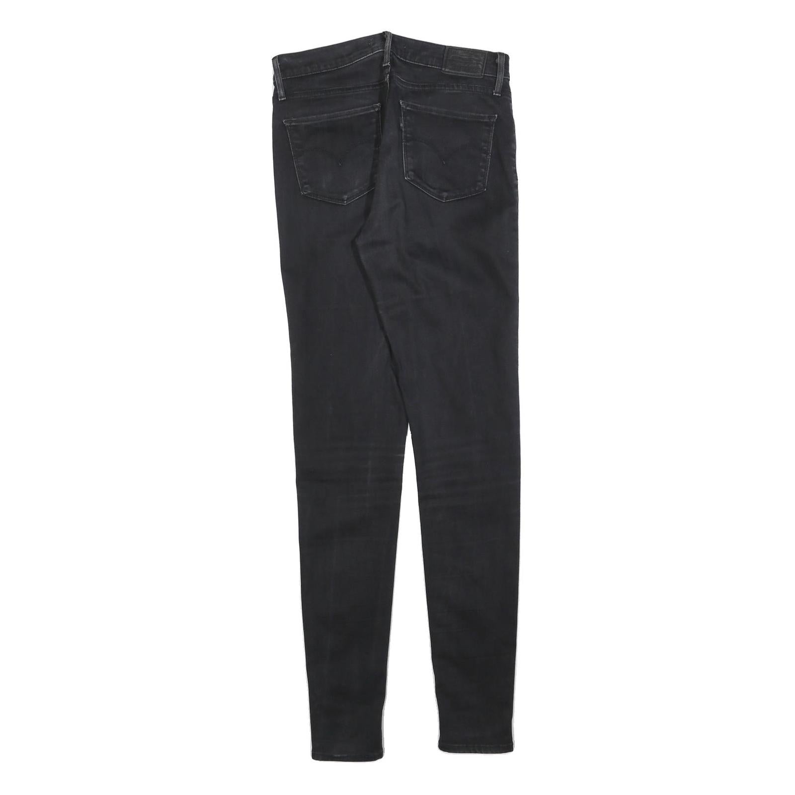 LEVI'S 720 Womens Jeans Black Slim Skinny Denim Medium W28 L32 Stretch Comfort