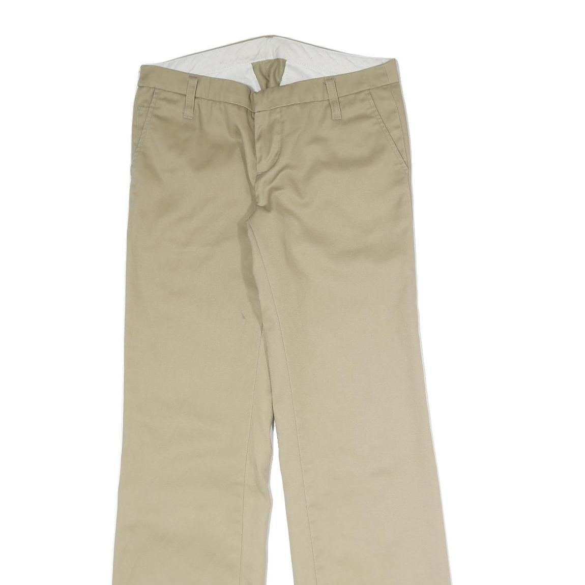 CARHARTT Womens Cotton Blend Beige Relaxed Straight Trousers W31 L32 Casual