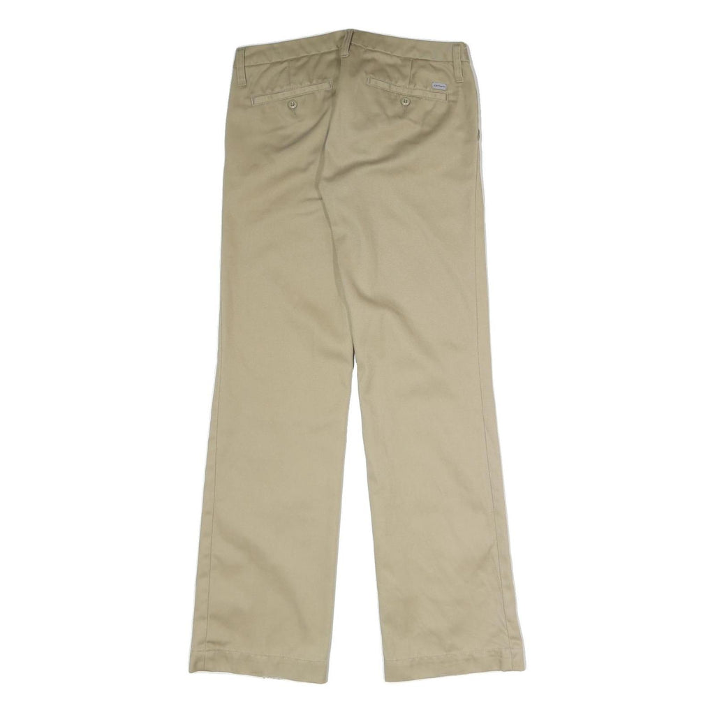 CARHARTT Womens Cotton Blend Beige Relaxed Straight Trousers W31 L32 Casual