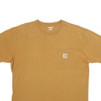 CARHARTT Mens Brown Pocket T-Shirt L Short Sleeve Crew Neck Workwear Casual
