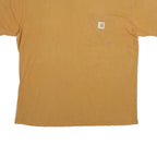 CARHARTT Mens Brown Pocket T-Shirt L Short Sleeve Crew Neck Workwear Casual