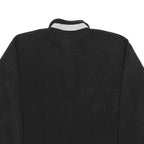 GYMNASIUM Mens Black Polo Shirt XL Long Sleeve Plain Cotton Blend Casual