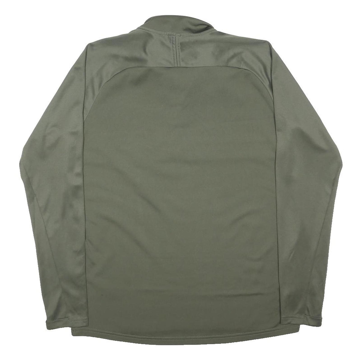 NIKE Mens Green With White Stripe Quarter Zip L Sports Sweatshirt Activewear