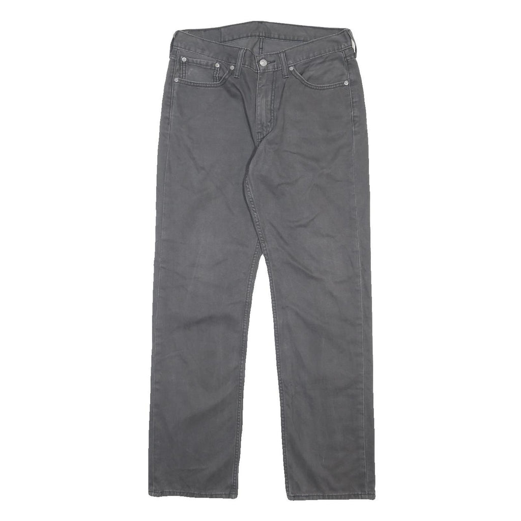 LEVI'S Mens Cotton Black Slim Straight Leg Trousers W32 L32 Casual Zip Fastening