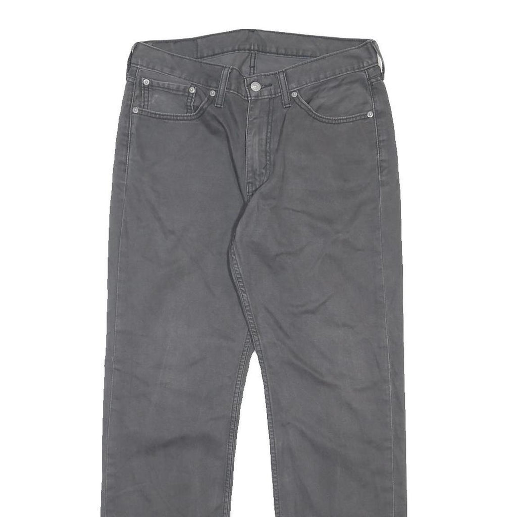 LEVI'S Mens Cotton Black Slim Straight Leg Trousers W32 L32 Casual Zip Fastening