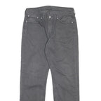 LEVI'S Mens Cotton Black Slim Straight Leg Trousers W32 L32 Casual Zip Fastening