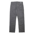 LEVI'S Mens Cotton Black Slim Straight Leg Trousers W32 L32 Casual Zip Fastening