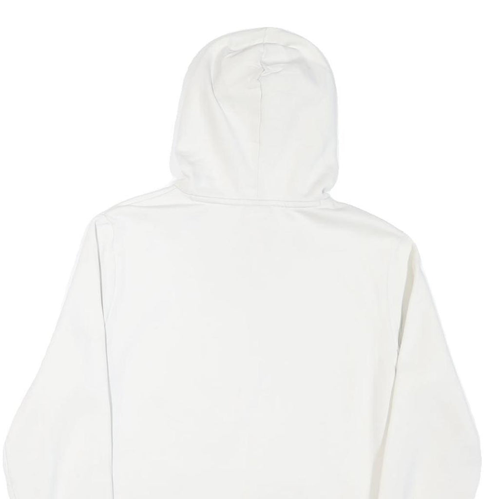 PUMA Mens White Hoodie S Cotton Blend Pullover Lightweight Casual Sportswear