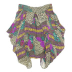 ROCCOBAROCCO Womens Brown Floral Leopard Print Pleated Mini Synthetic Skirt XS