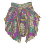 ROCCOBAROCCO Womens Brown Floral Leopard Print Pleated Mini Synthetic Skirt XS