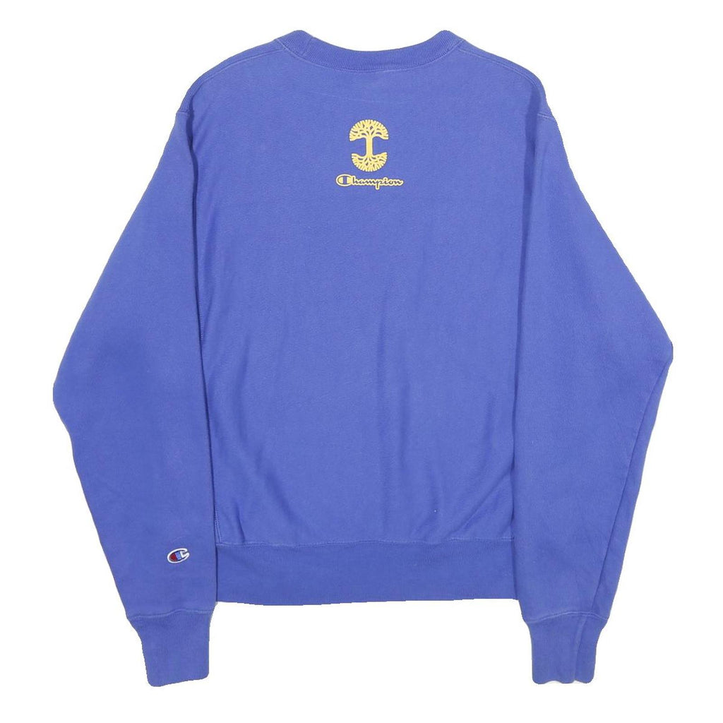 CHAMPION REVERSE WEAVE Mens Blue Crew Neck S Sweatshirt Cotton Blend Pullover
