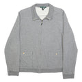 LAUREN RALPH LAUREN Womens Grey Cotton Blend Zip Jacket L Plain Casual