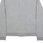 LAUREN RALPH LAUREN Womens Grey Cotton Blend Zip Jacket L Plain Casual
