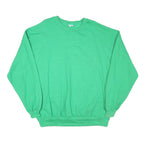 GILDAN Mens Green Crew Neck L Cotton Blend Casual Sweatshirt