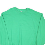 GILDAN Mens Green Crew Neck L Cotton Blend Casual Sweatshirt