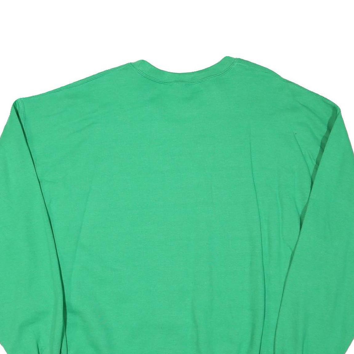 GILDAN Mens Green Crew Neck L Cotton Blend Casual Sweatshirt