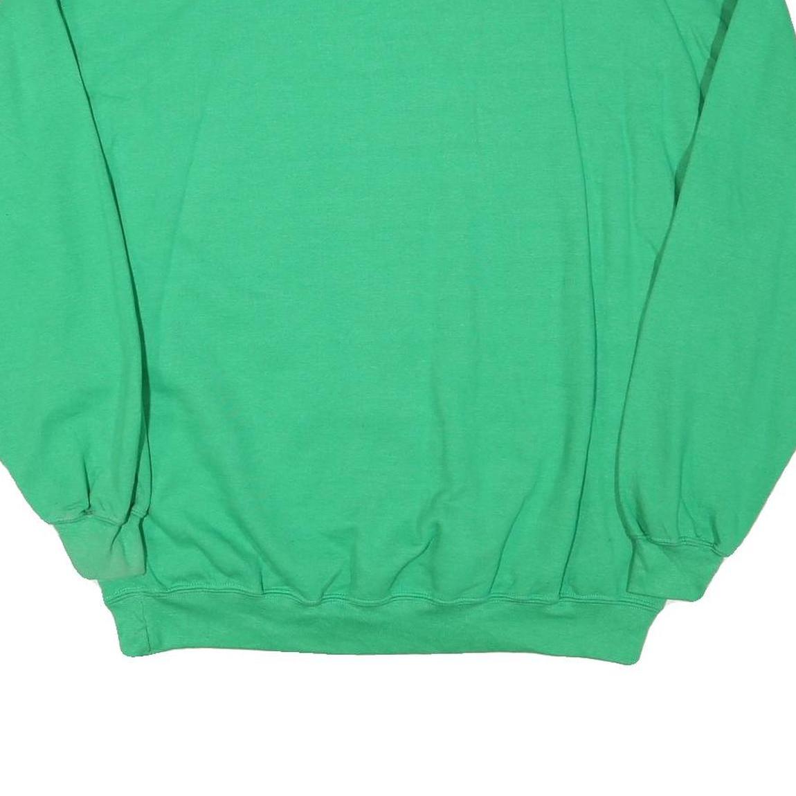 GILDAN Mens Green Crew Neck L Cotton Blend Casual Sweatshirt