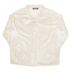 WI-FI Womens Blouse Beige Collared Long Sleeve M