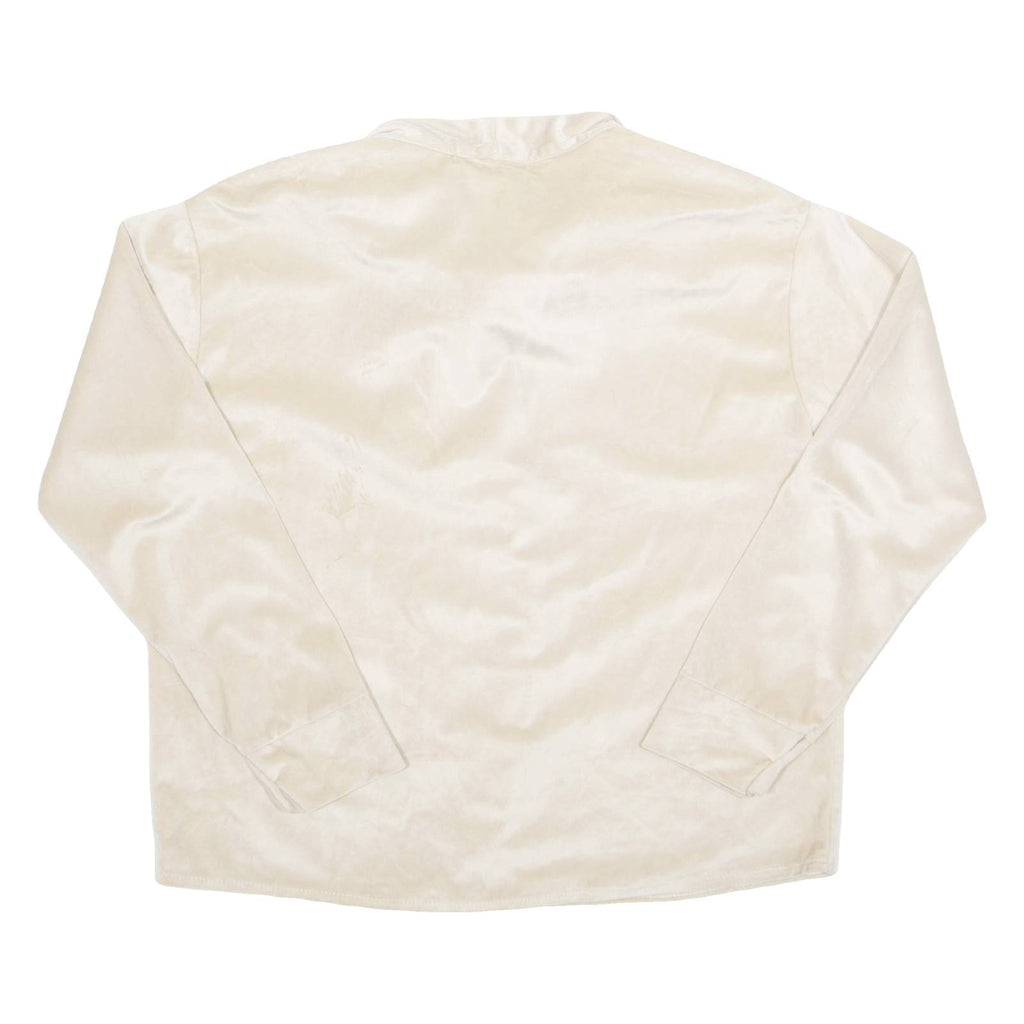 WI-FI Womens Blouse Beige Collared Long Sleeve M