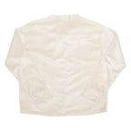 WI-FI Womens Blouse Beige Collared Long Sleeve M