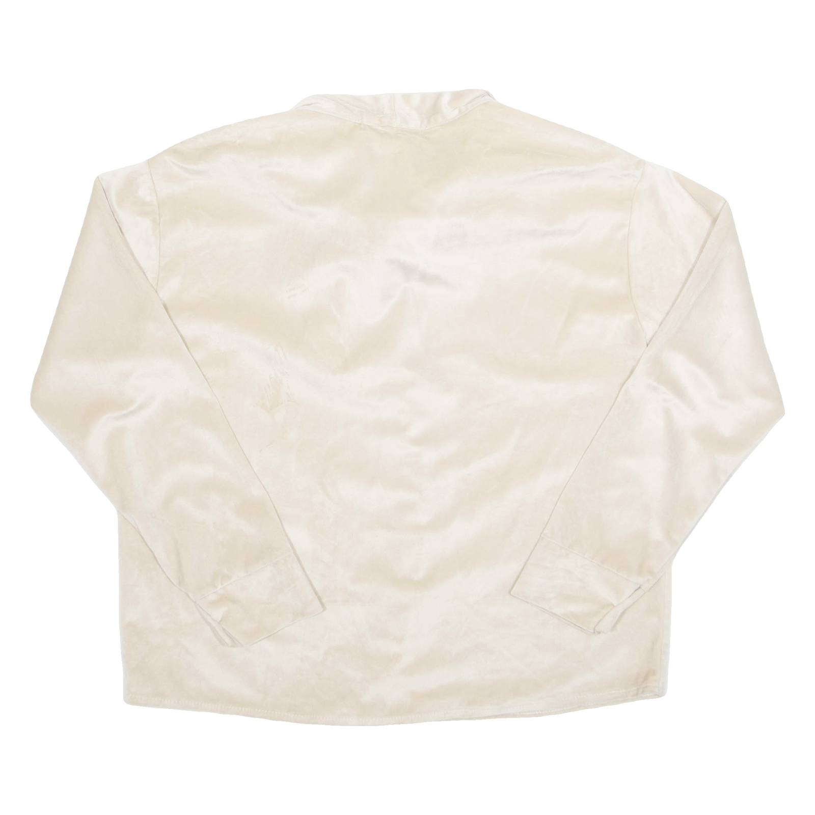 WI-FI Womens Blouse Beige Collared Long Sleeve M