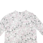 DOROTHY PERKINS Womens White Pink Butterfly Printed Blouse 3/4 Sleeve Round Neck