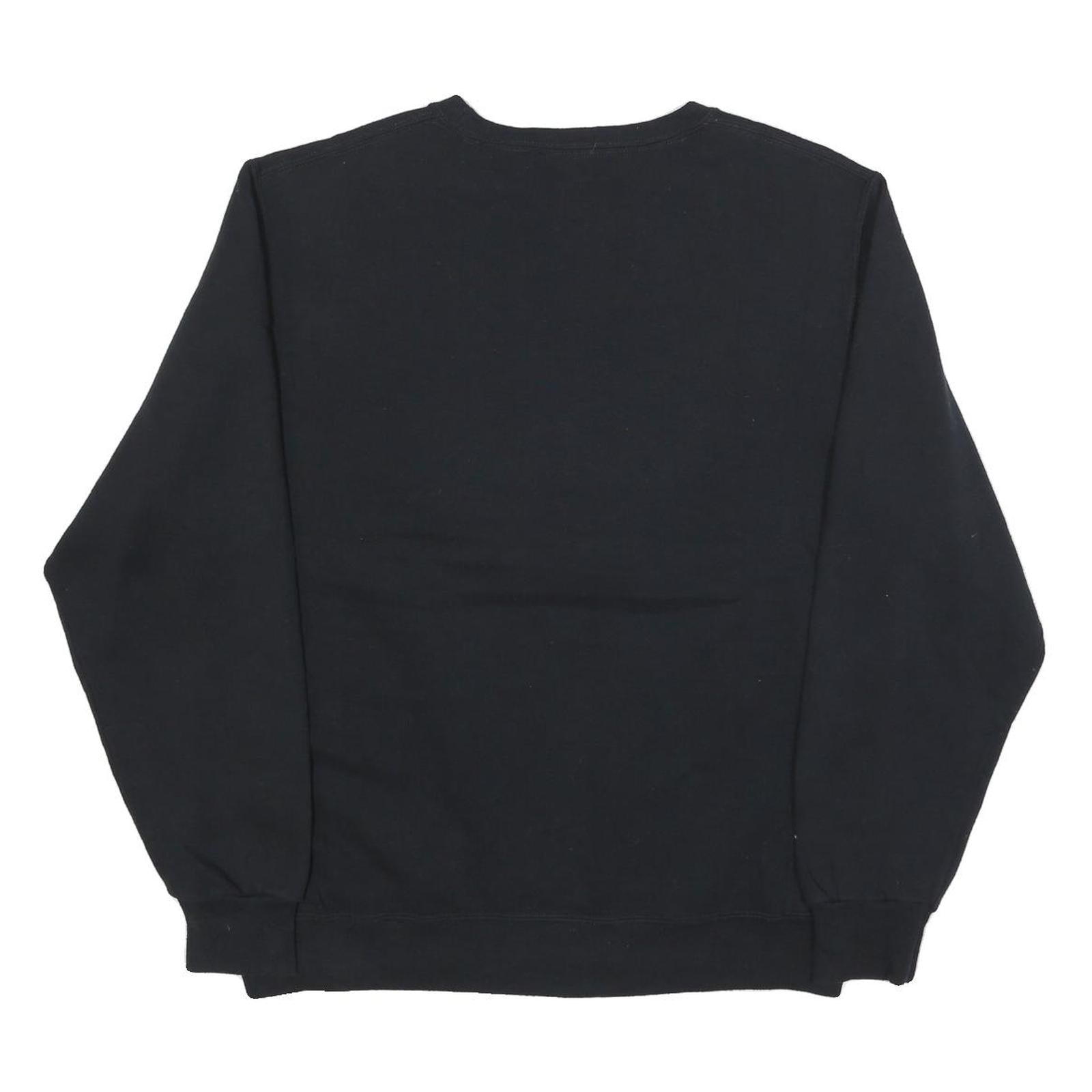 RUSSELL ATHLETIC Mens Black Western Mustangs Crew Neck L Sweatshirt Cotton Blend