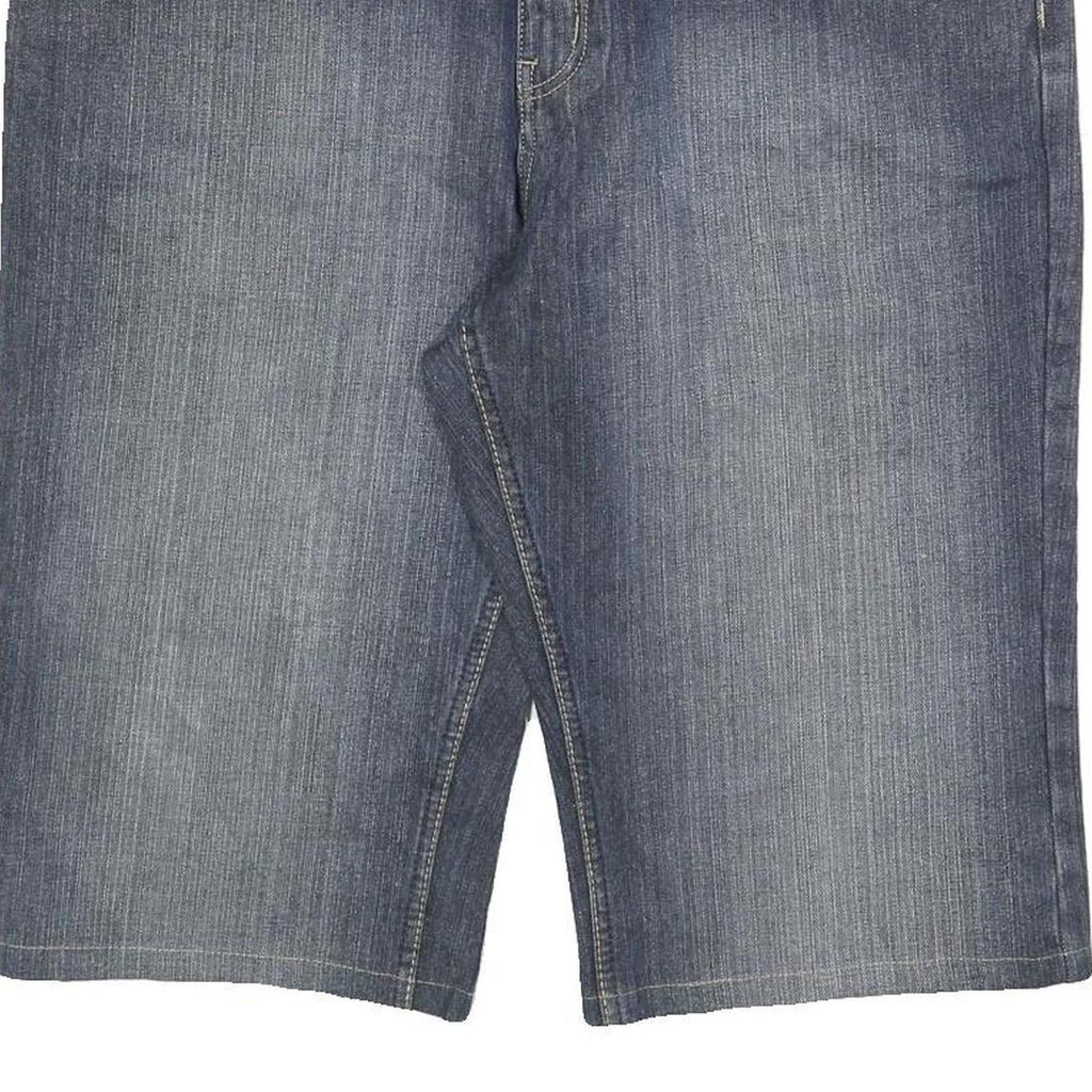 VINTAGE LOOK Mens Denim Blue Casual Shorts XL W40 Cotton Blend Workwear