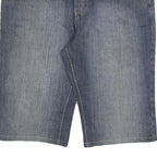 VINTAGE LOOK Mens Denim Blue Casual Shorts XL W40 Cotton Blend Workwear