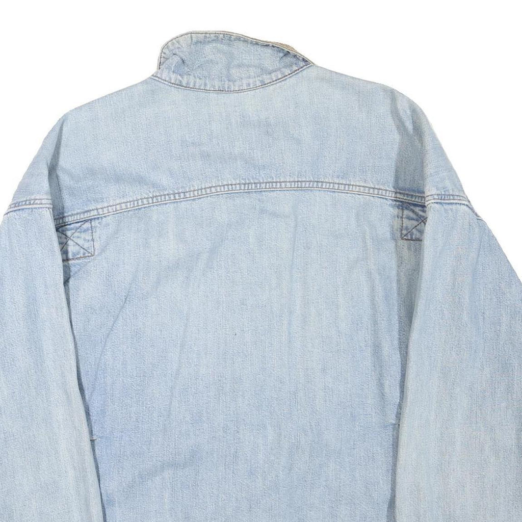 LEVI'S Mens Light Blue Cotton Blend Denim Trucker XL Button Vintage Jacket