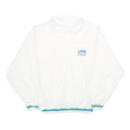 Womens White Polyester Blend Plain Casual L Jacket With Colour Trim And Graphic