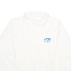 Womens White Polyester Blend Plain Casual L Jacket With Colour Trim And Graphic