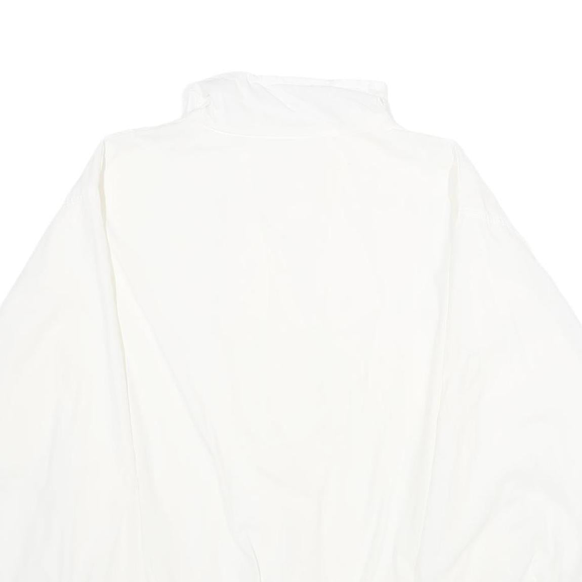 Womens White Polyester Blend Plain Casual L Jacket With Colour Trim And Graphic